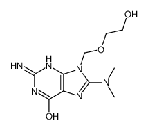 2-amino-8-(dimethylamino)-9-(2-hydroxyethoxymethyl)-3H-purin-6-one Structure