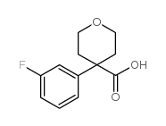 4-(3-氟苯基)四氢-2H-吡喃-4-羧酸结构式