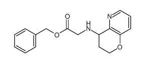phenylmethyl N-(3,4-dihydro-2H-pyrano[3,2-b]pyridin-4-yl)glycinate结构式