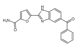 5-(6-benzoyl-1H-benzimidazol-2-yl)furan-2-carboxamide结构式