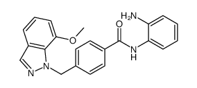 N-(2-aminophenyl)-4-[(7-methoxyindazol-1-yl)methyl]benzamide结构式
