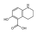 6-hydroxy-1,2,3,4-tetrahydroquinoline-5-carboxylic acid结构式
