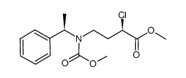 methyl (R)-2-chloro-4-((methoxycarbonyl)((R)-1-phenylethyl)amino)butanoate Structure