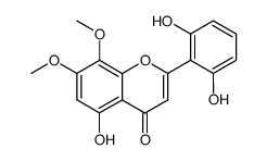 粘毛黄芩素II结构式