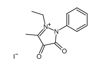 3-methyl-4,5-dioxo-1-phenyl-2-pyrazoline 2-ethiodide Structure