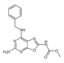 methyl 6-amino-4-(benzylamino)oxazolo<5,4-d>pyrimidine-2-carbamate Structure