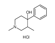 4-Piperidinol, 1,3-dimethyl-4-phenyl-, hydrochloride结构式