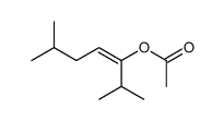 1-isopropyl-4-methylpent-1-enyl acetate结构式