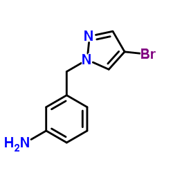 3-[(4-Bromo-1H-pyrazol-1-yl)methyl]aniline结构式