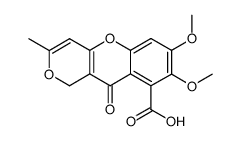 7,8-dimethoxy-3-methyl-10-oxo-1H,10H-pyrano(4,3-b)(1)-benzopyran-9-carboxylic acid Structure