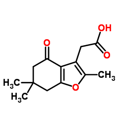 (2,6,6-Trimethyl-4-oxo-4,5,6,7-tetrahydro-1-benzofuran-3-yl)acetic acid结构式