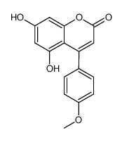 5,7-dihydroxy-4-(4-methoxyphenyl)-2H-1-benzopyran-2-one Structure