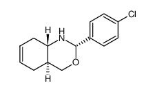 trans-2-(p-clorophenyl)-1,2,4a,5,8,8a-hexahydro-4H-3,1-benzoxazine结构式