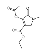 4-acetoxy-1-methyl-5-oxo-2,5-dihydro-pyrrole-3-carboxylic acid ethyl ester结构式