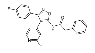 3-(4-fluorophenyl)-4-(2-fluoropyridin-4-yl)-5-(phenylacetylamino)isoxazole Structure