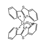 aquabis[2-(2-pyridyl)benzothiazole]copper(II)(2+)结构式