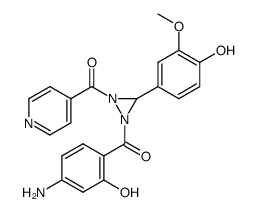 1-(4-amino-2-hydroxy-benzoyl)-3-(4-hydroxy-3-methoxy-phenyl)-2-isonicotinoyl-diaziridine Structure