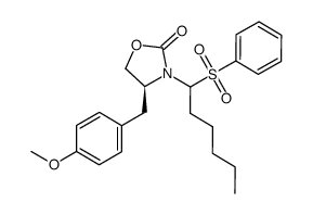 (4S)-4-(4-methoxybenzyl)-3-[1-(phenylsulfonyl)hexyl]-1,3-oxazolidin-2-one Structure