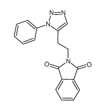 2-(2-(1-phenyl-1H-[1,2,3]-triazol-5-yl)ethyl)isoindoline-1,3-dione结构式