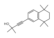 (5,5,8,8-tetramethyl-5,6,7,8-tetrahydronaphthalen-2-ylethynyl)dimethylcarbinol Structure