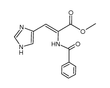 (Z)-2-benzamido-4(5)-N-imidazolylpropenoic acid methyl ester结构式