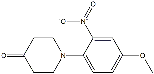 1-(4-methoxy-2-nitrophenyl)piperidin-4-one Structure
