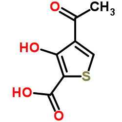 4-Acetyl-3-hydroxy-2-thiophenecarboxylic acid Structure