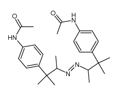 bis-[2-(4-acetylamino-phenyl)-1,2-dimethyl-propyl]-diazene结构式