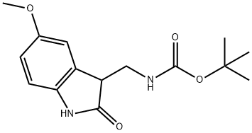 tert-Butyl ((5-methoxy-2-oxoindolin-3-yl)methyl)carbamate Structure