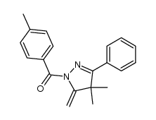 4,5-dihydro-4,4-dimethyl-5-methylene-3-phenyl-1-p-toluoyl-1H-pyrazole Structure