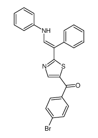 (4-Bromo-phenyl)-[2-((E)-1-phenyl-2-phenylamino-vinyl)-thiazol-5-yl]-methanone Structure