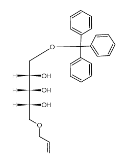 5-O-allyl-1-O-trityl-D-ribitol Structure