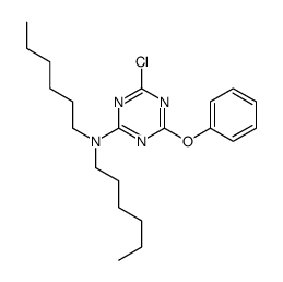 4-chloro-N,N-dihexyl-6-phenoxy-1,3,5-triazin-2-amine Structure