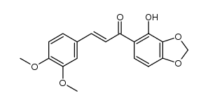 2'-hydroxy-3',4'-methylenedioxy-3,4-dimethoxychalcone结构式