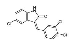 5-chloro-3-(3,4-dichlorobenzylidene)-oxindole Structure