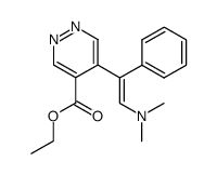 ethyl 5-(2-dimethylamino-1-phenylethenyl)-4-pyridazinecarboxylate结构式