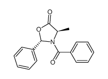 (2S,4R)-3-Benzoyl-4-methyl-2-phenyl-5-oxazolidinone Structure