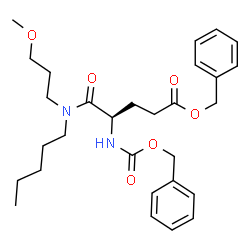 (R)-benzyl 4-(benzyloxycarbonylamino)-5-((3-methoxypropyl)(pentyl)amino)-5-oxopentanoate Structure