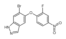 6-bromo-5-(2-fluoro-4-nitrophenoxy)-1H-indazole结构式