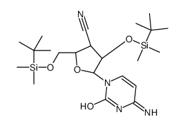 (2S,3R,4R,5R)-5-(4-amino-2-oxopyrimidin-1-yl)-4-[tert-butyl(dimethyl)silyl]oxy-2-[[tert-butyl(dimethyl)silyl]oxymethyl]oxolane-3-carbonitrile结构式