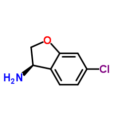 (3R)-6-Chloro-2,3-dihydro-1-benzofuran-3-amine Structure