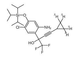 2-Amino-5-chloro-α-(cyclopropyl-d4-ethynyl)-4-isopropylsilyloxy-α-(trifluoromethyl)benzenemethanol结构式