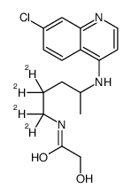 Didesethyl Chloroquine Hydroxyacetamide-d4 Structure