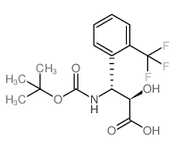 (2R,3R)-3-((TERT-BUTOXYCARBONYL)AMINO)-2-HYDROXY-3-(2-(TRIFLUOROMETHYL)PHENYL)PROPANOIC ACID Structure