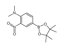 N,N-Dimethyl-2-nitro-4-(4,4,5,5-tetramethyl-1,3,2-dioxaborolan-2-yl)aniline structure