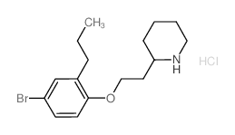 2-[2-(4-Bromo-2-propylphenoxy)ethyl]piperidine hydrochloride Structure
