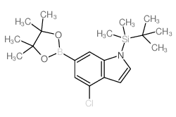 1-(t-丁基二甲基甲硅烷基)-4-氯吲哚-6-硼酸频那醇酯图片