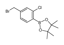 2-(4-(Bromomethyl)-2-chlorophenyl)-4,4,5,5-tetramethyl-1,3,2-dioxaborolane Structure