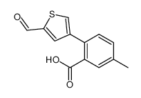 2-(5-formylthiophen-3-yl)-5-methylbenzoic acid Structure