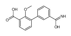 3-(3-carbamoylphenyl)-2-methoxybenzoic acid Structure